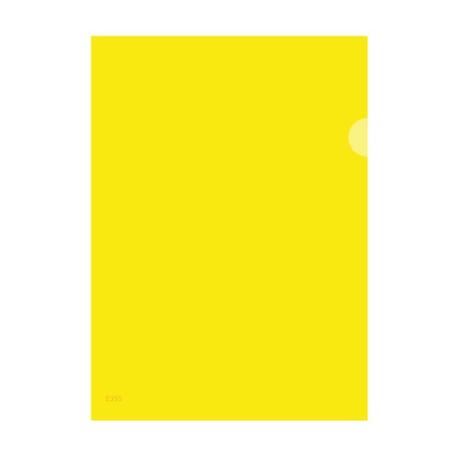 L Shape Transparent (Yellow) Document Holder File A4 Size